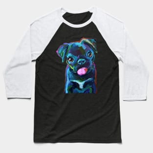 CUTE BLACK PUG PUPPY Baseball T-Shirt